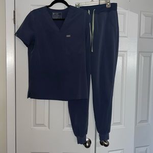 Figs Navy Blue Scrub Set